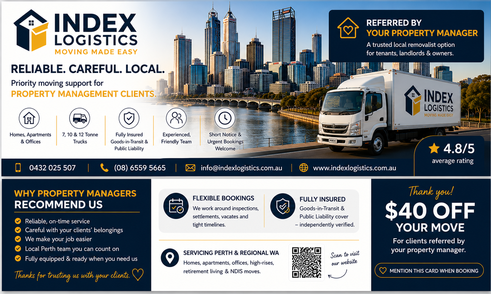 Index Logistics referral card