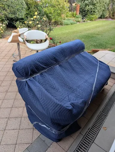 Furniture wrapped for moving